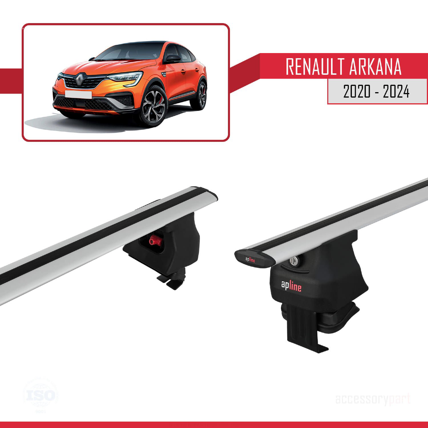 Renault Arkana 2020 ve Sonrası ile uyumlu ACE-4 Ara Atkı Tavan Ba