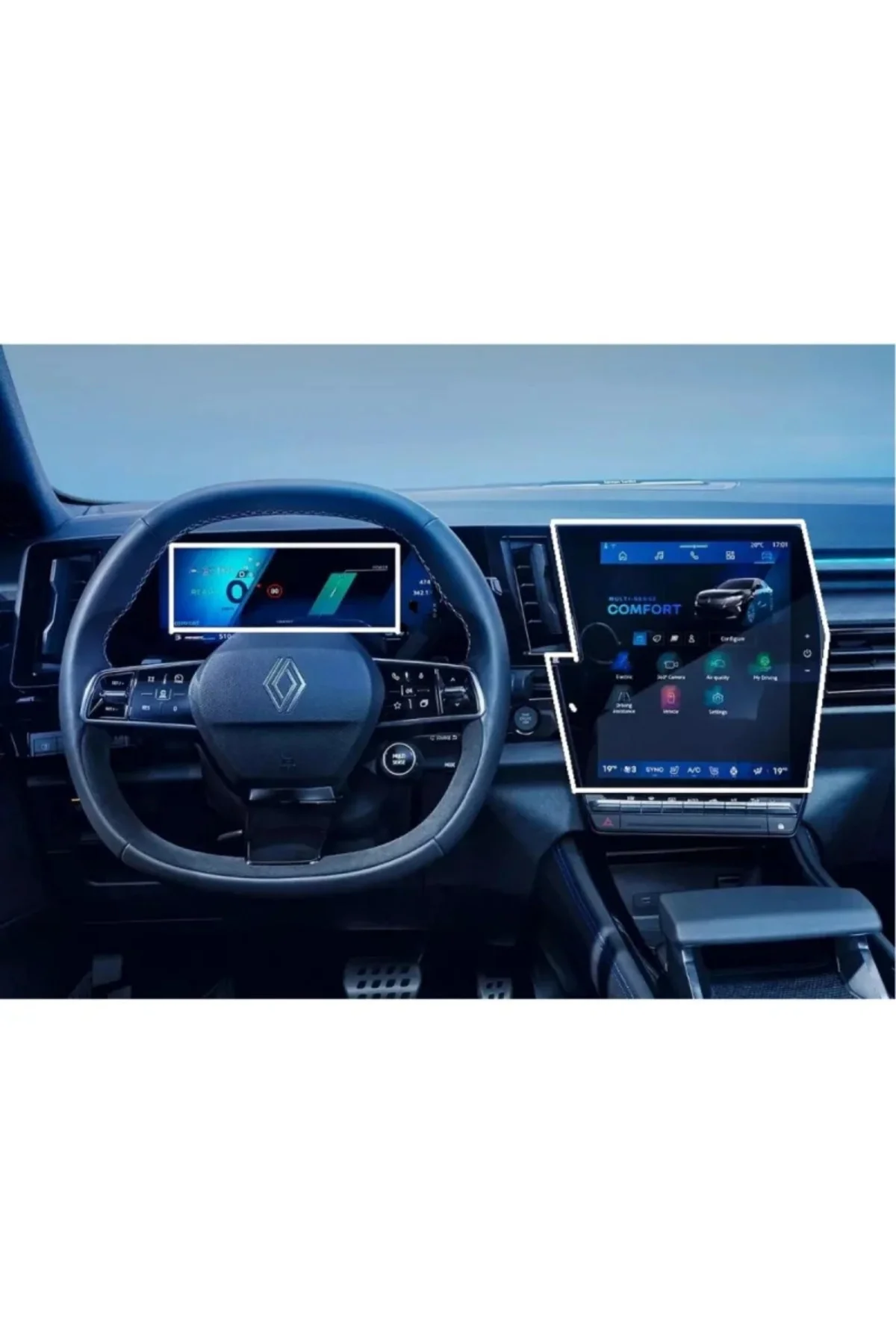 Renault Austral 12 inç MAT Multimedya ve Gösterge 2li Set 9H Nano