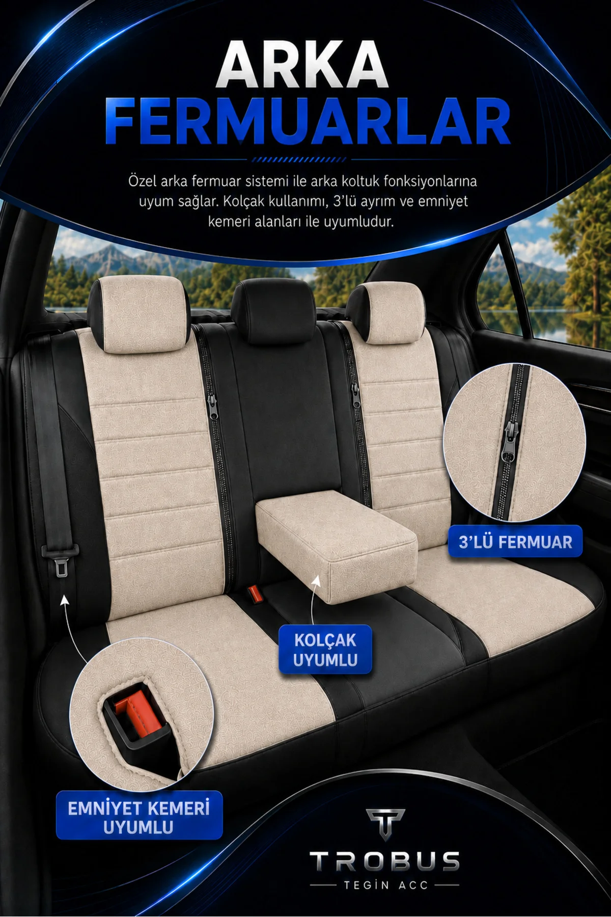 Renault Brodway 1981-1999 Uyumlu Nova Serisi Tay Tüyü Oto Koltuk Kılıfı Bej Siyah Renault Brodway 1981-1999 Uyumlu Nova Serisi Tay Tüyü Oto Koltuk Kılıfı Bej Siyah