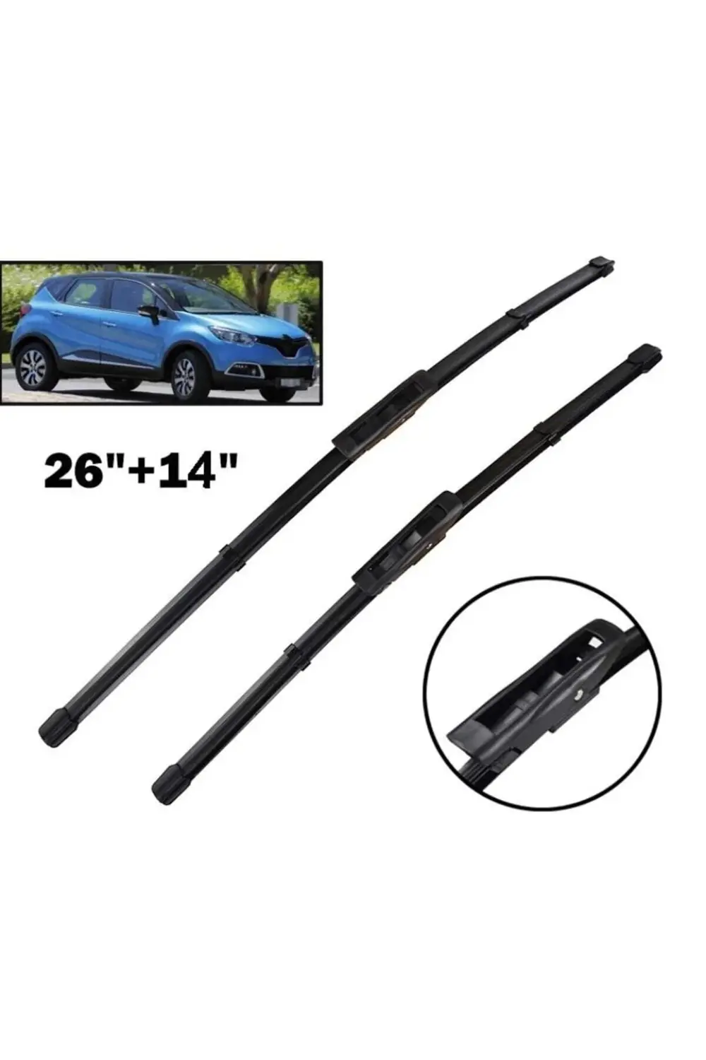 Renault Captur Araca Özel Muz Tipi Silecek Seti 2013--2015 Uyumlu