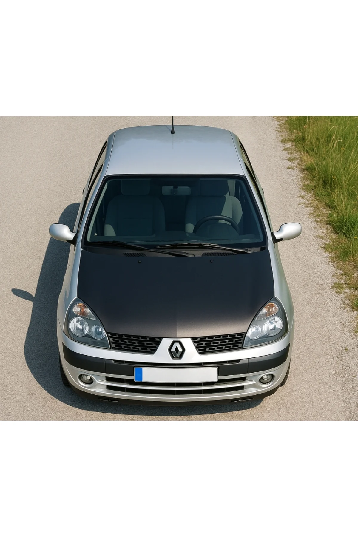 Renault Clio 2 (2002-2008) Tam Kaput Maskesi – Mat Siyah Suni Deri | Şık ve Koruyucu Tasarım - Görsel 2