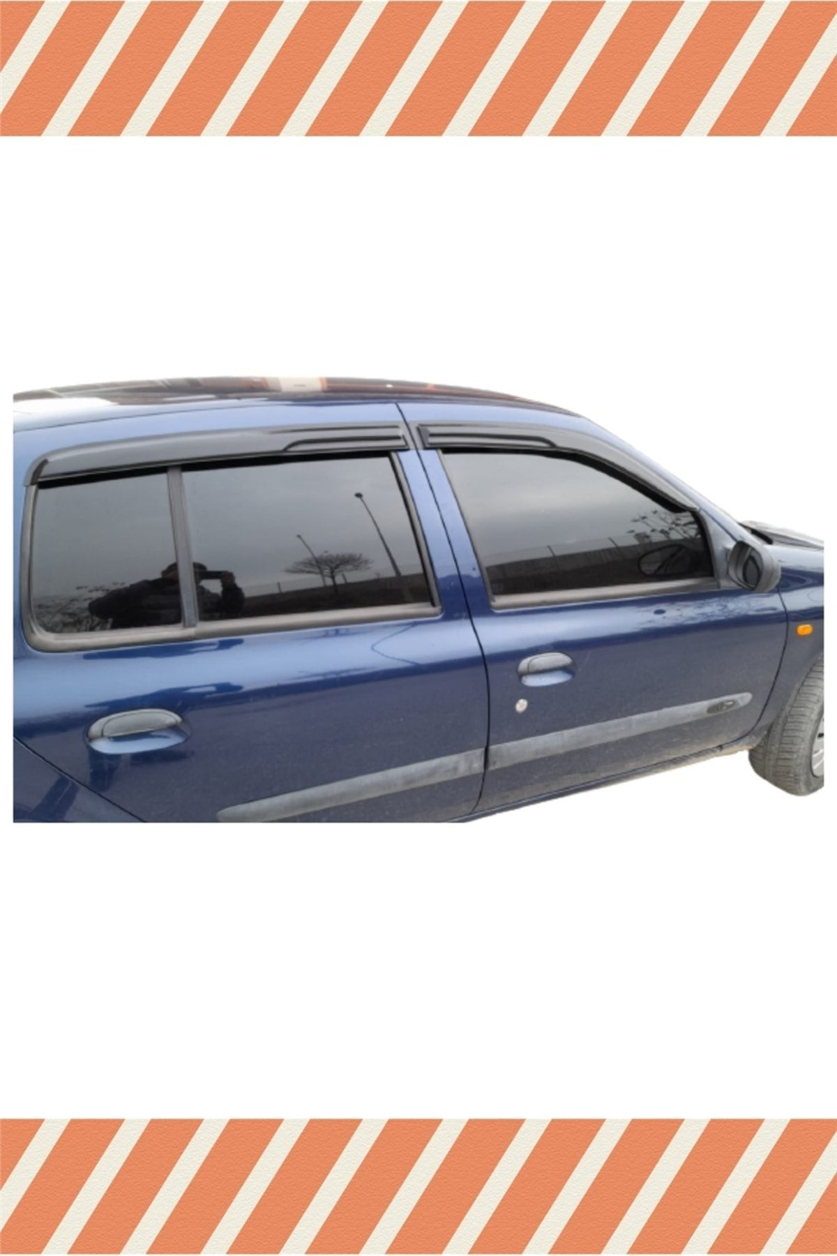 Renault Clio 2 Sedan 1999-2008 4'lü Mügen Tip Cam Rüzgarlığı
