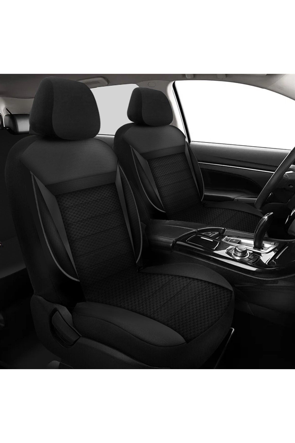 Renault Clio 2 Uyumlu Koltuk Kılıfı Enigma Serisi - Siyah