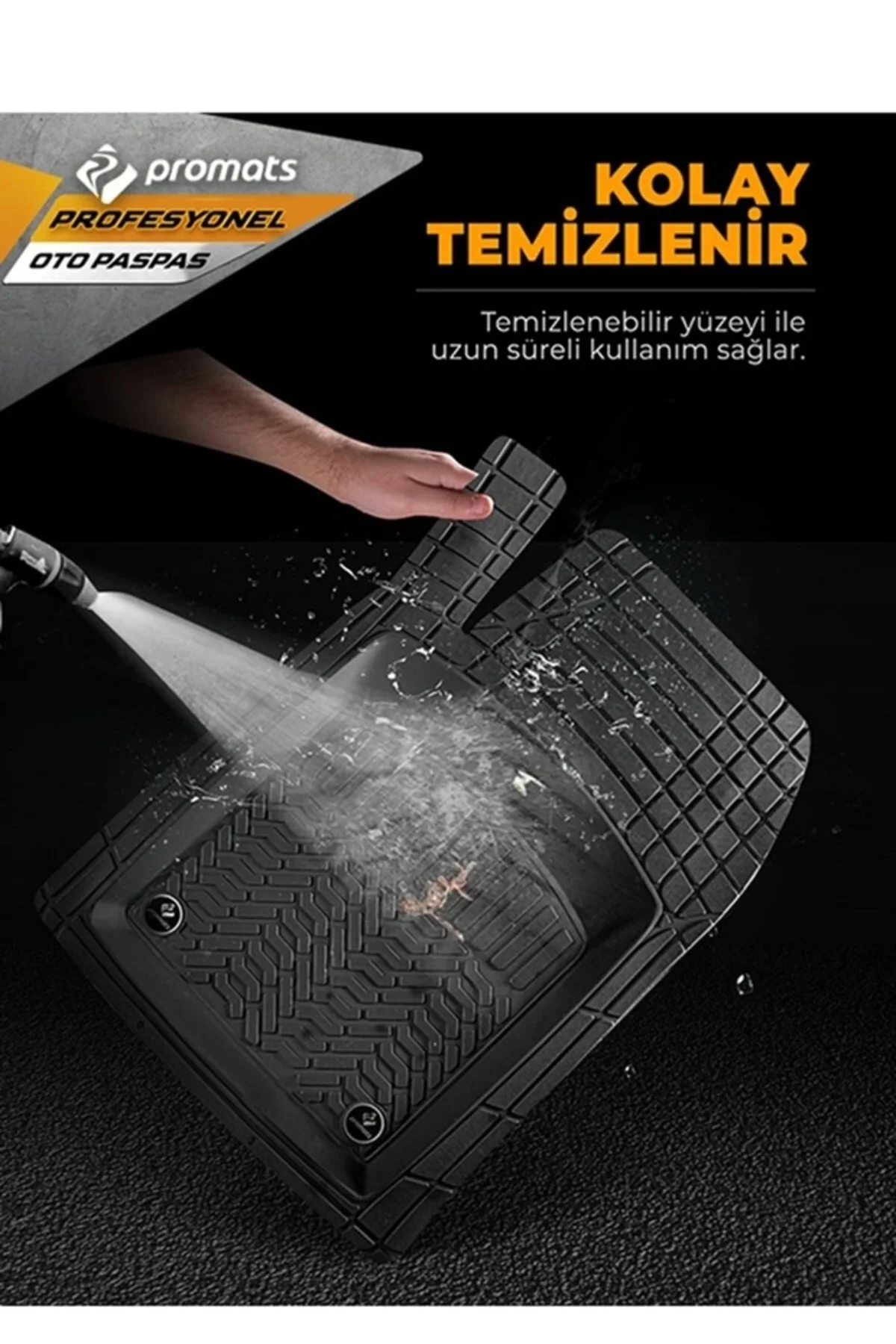 Renault Clio 2 HB 2000 Uyumlu 3,5 Cm Derin Havuzlu Pro Siyah Oto Paspas