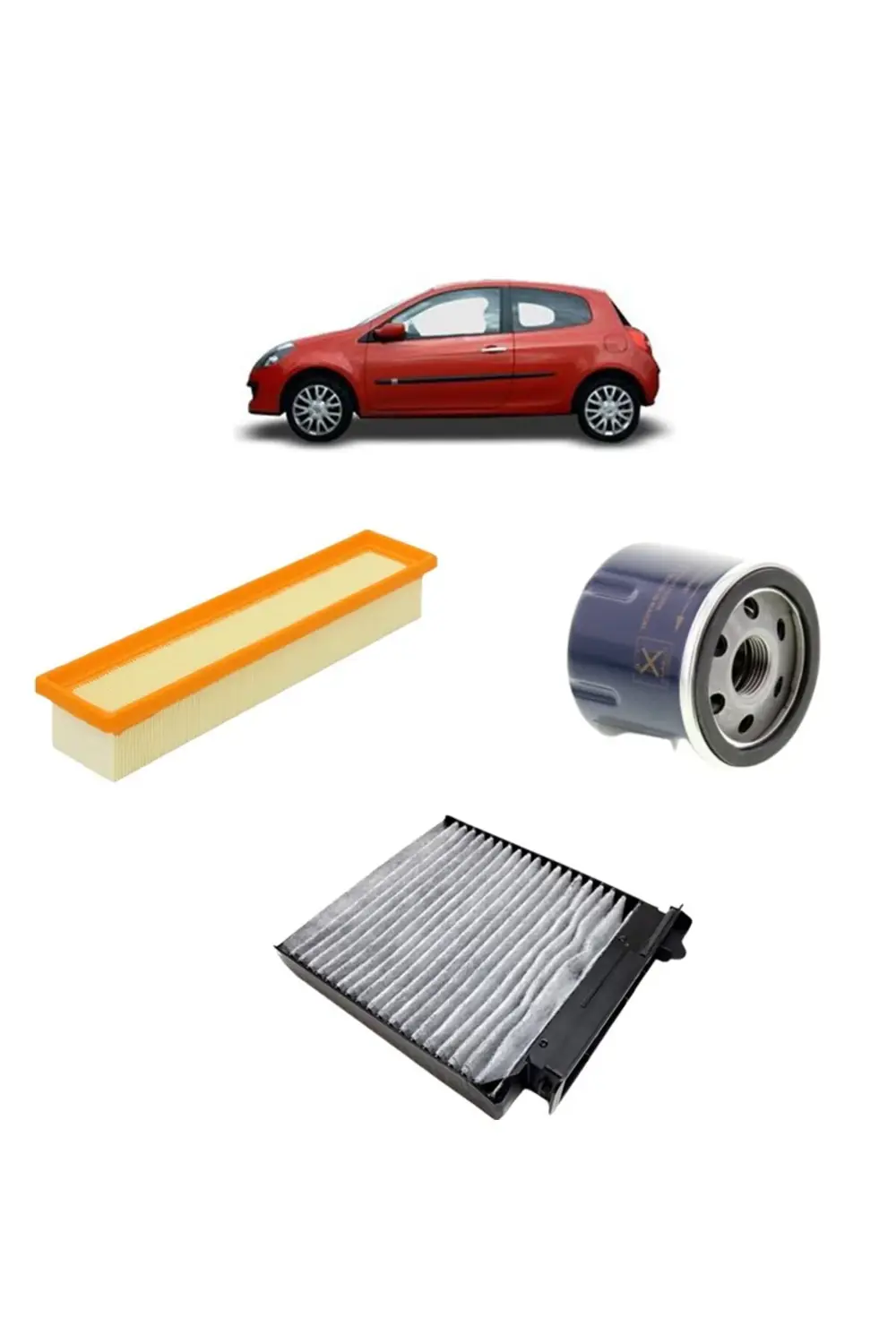 Renault Clio 3 1.2 16 Valf 3Lü Karbon Filtre Seti 2005-2012