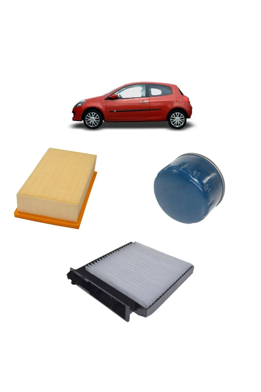 Renault Clio 3 3lü Filtre Bakım Seti 1.4-1.6 16 Valf 2005-2014 Ki