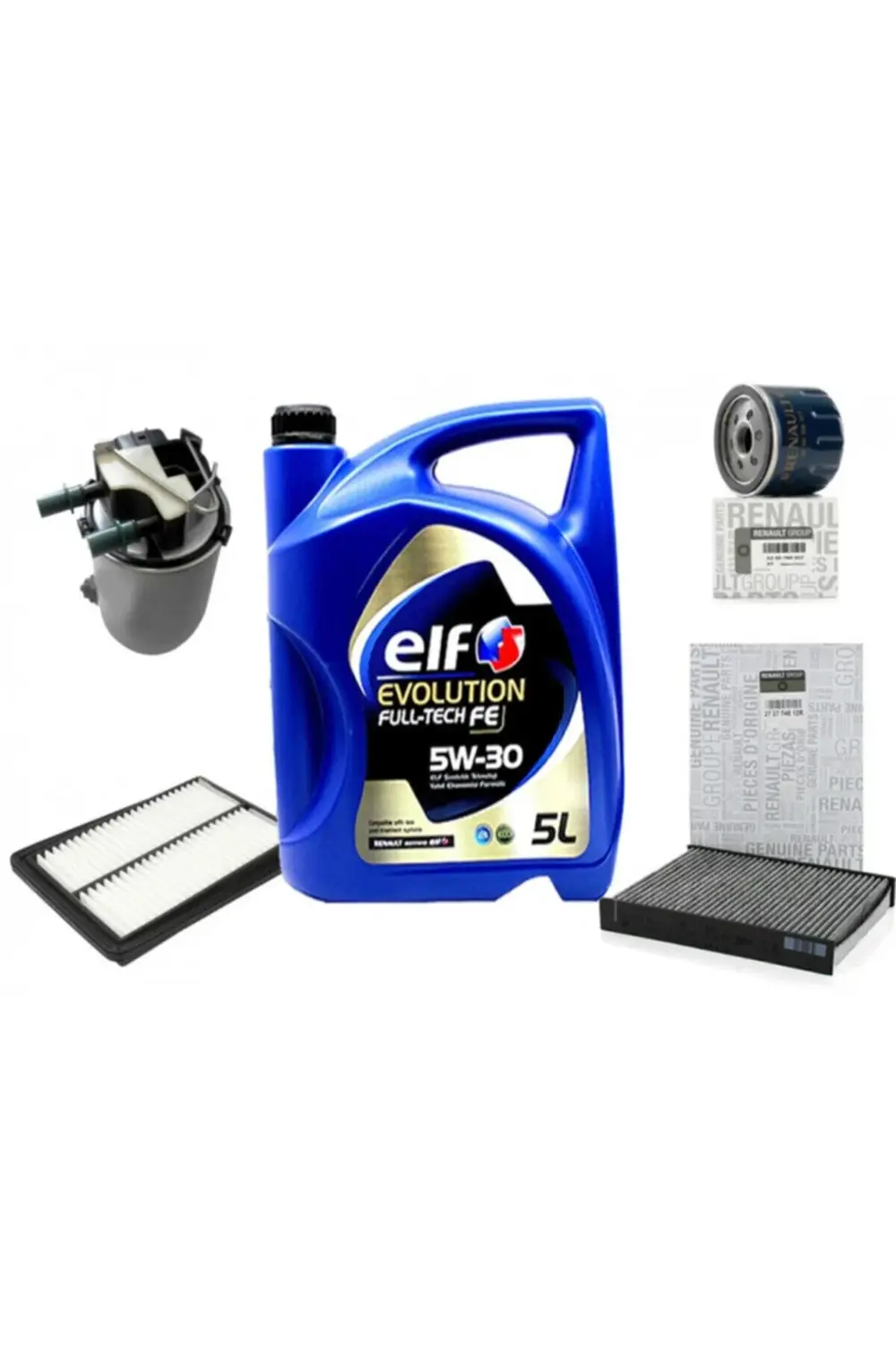 Renault Clio 4 1.5 Dci Filtre Bakım Seti Ve Motor Yağı 5w-30 5lt