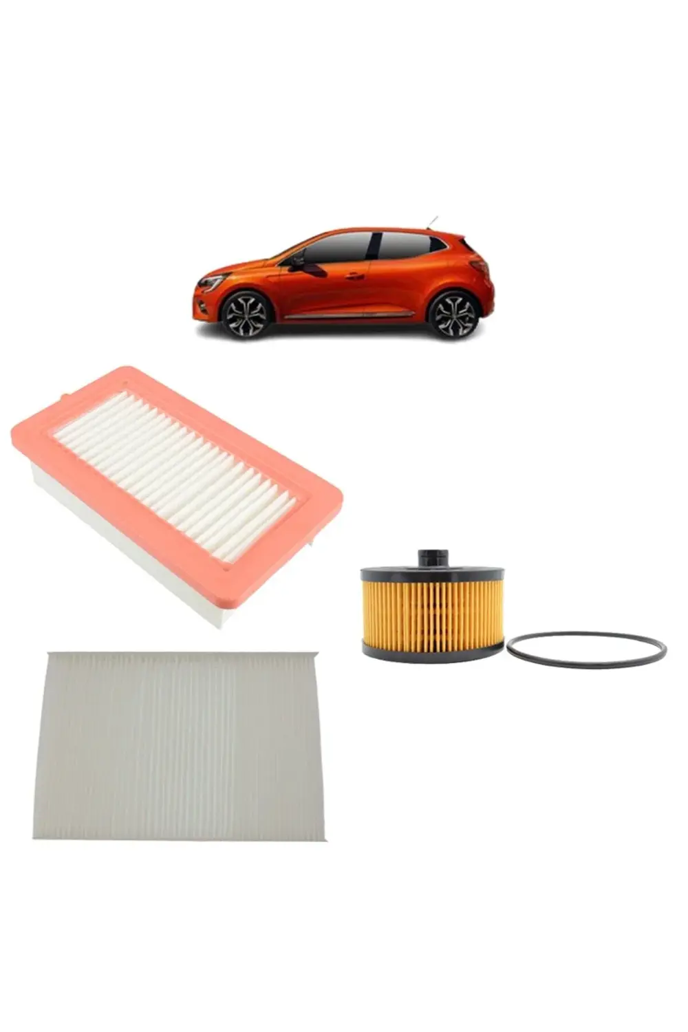 Renault Clio 5 3lü Filtre Bakım Seti 1.0 1.3 Tce 2019 Sonrası Kit
