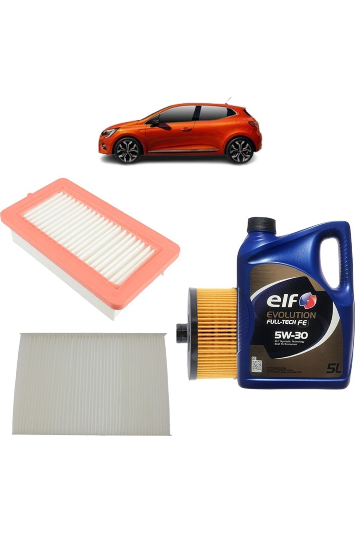 Elf Renault Clio 5 3Plus Filtre Bakım Seti 1.0 1.3 Tce Evolution Yağl