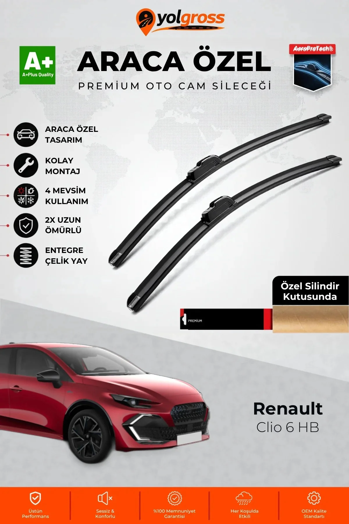 Renault Clio 6 HB Ön Cam Silecek Seti 2025 Üzeri Premium Araca Özel 70-30 Cm A+ Kalite Renault Clio 6 HB Ön Cam Silecek Seti 2025 Üzeri Premium Araca Özel 70-30 Cm A+ Kalite