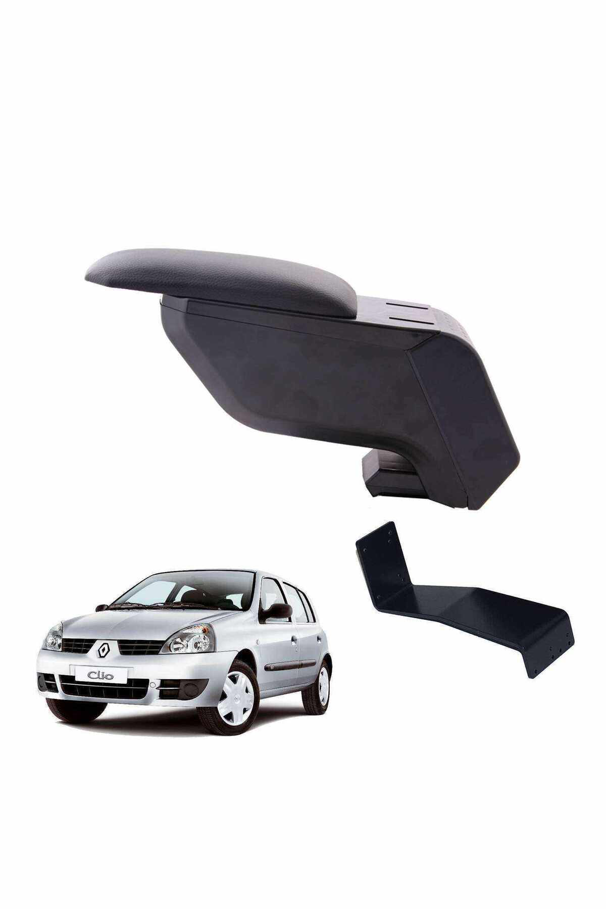 Renault Clio HB 2001 Delmesiz Çelik Ayaklı Siyah Kolçak Kol Dayam