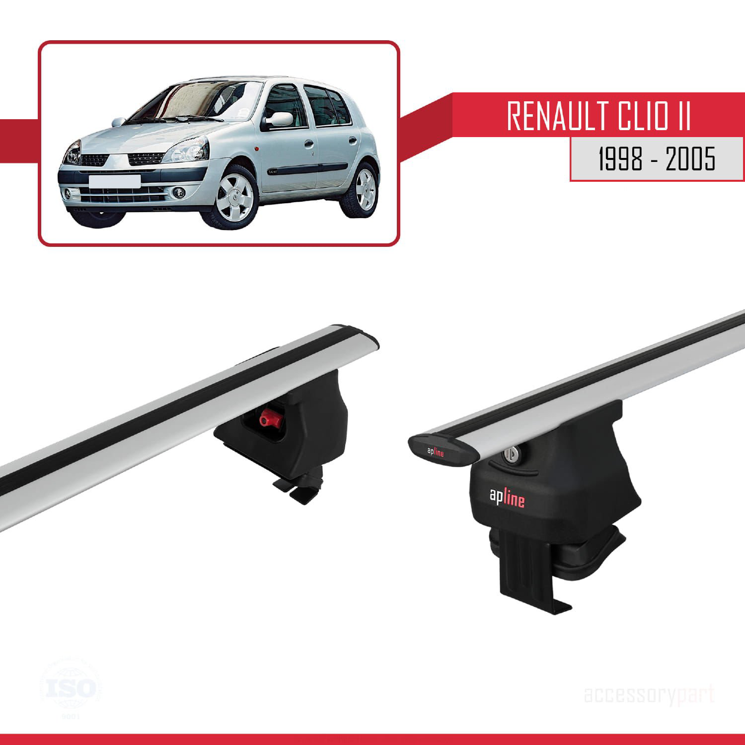 Renault Clio II 1998-2005 Arası ile uyumlu ACE-4 Ara Atkı Tavan B Renault Clio II 1998-2005 Arası ile uyumlu ACE-4 Ara Atkı Tavan B