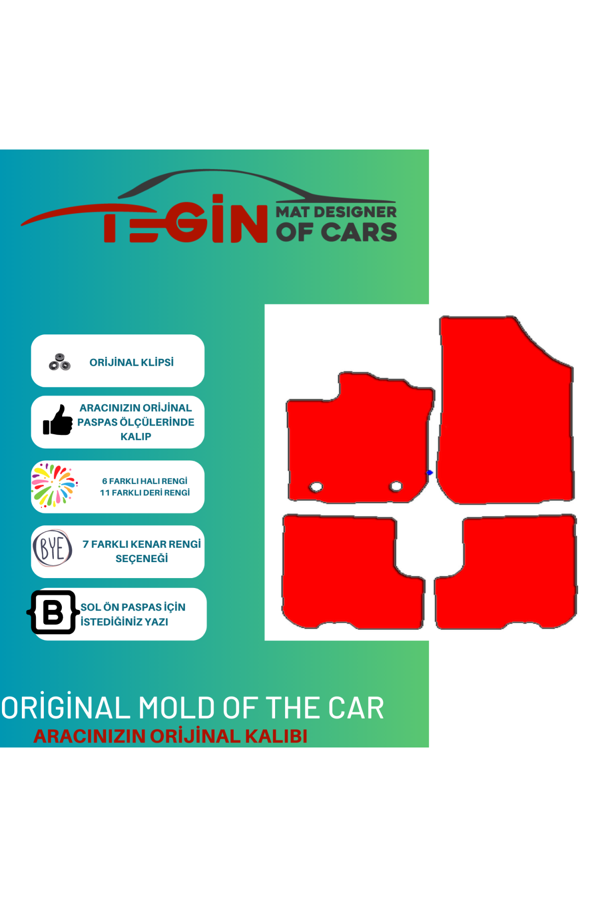 Renault Clio Symbol 2013+ Prime Siyah Kırmızı Deri Kırmızı Kenar 