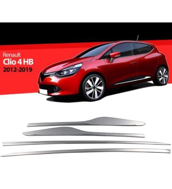 Renault Clio Uyumlu 4 Yan Kapı Çıtası 2012-2018 Paslanmaz Çelik P