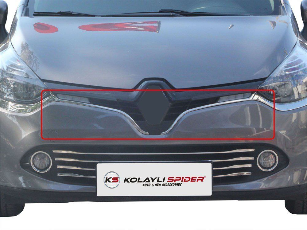 Renault Clio Uyumlu 4 Sport Tourer Ön Panjur Çıtası U Formlu 2 Pa