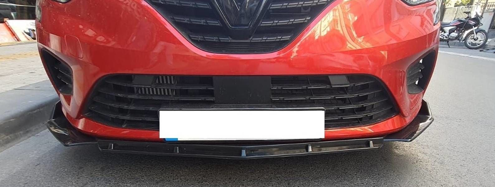 Renault Clio Uyumlu 5 Ön Tampon Eki Custom Ön Lip 3 Parça Vakum Ü