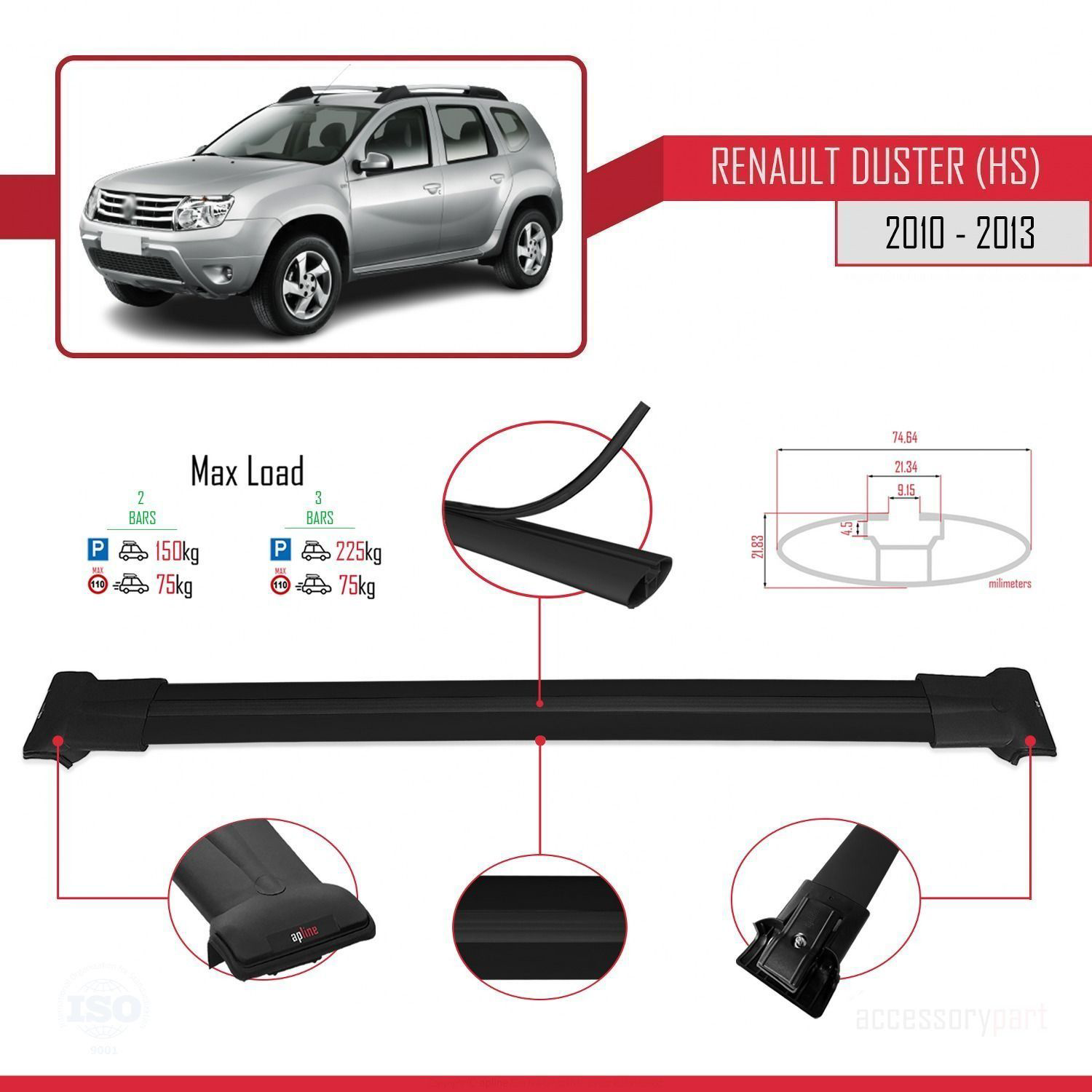 Renault Duster (HS) 2010-2013 Arası ile Uyumlu FLY Model Ara Atkı