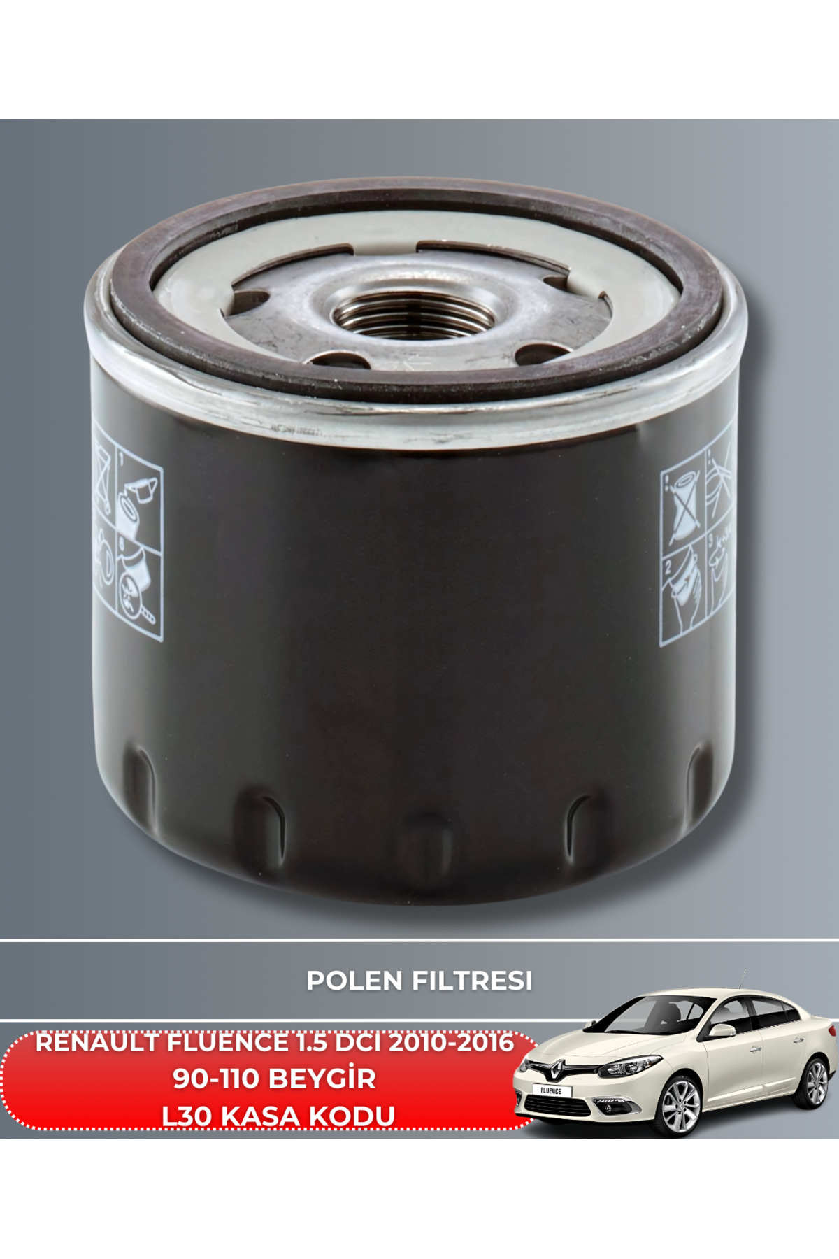 RENAULT FLUENCE 1.5 DCI 2010-2016 90-110Hp FİLTRE BAKIM SETİ+YAĞ