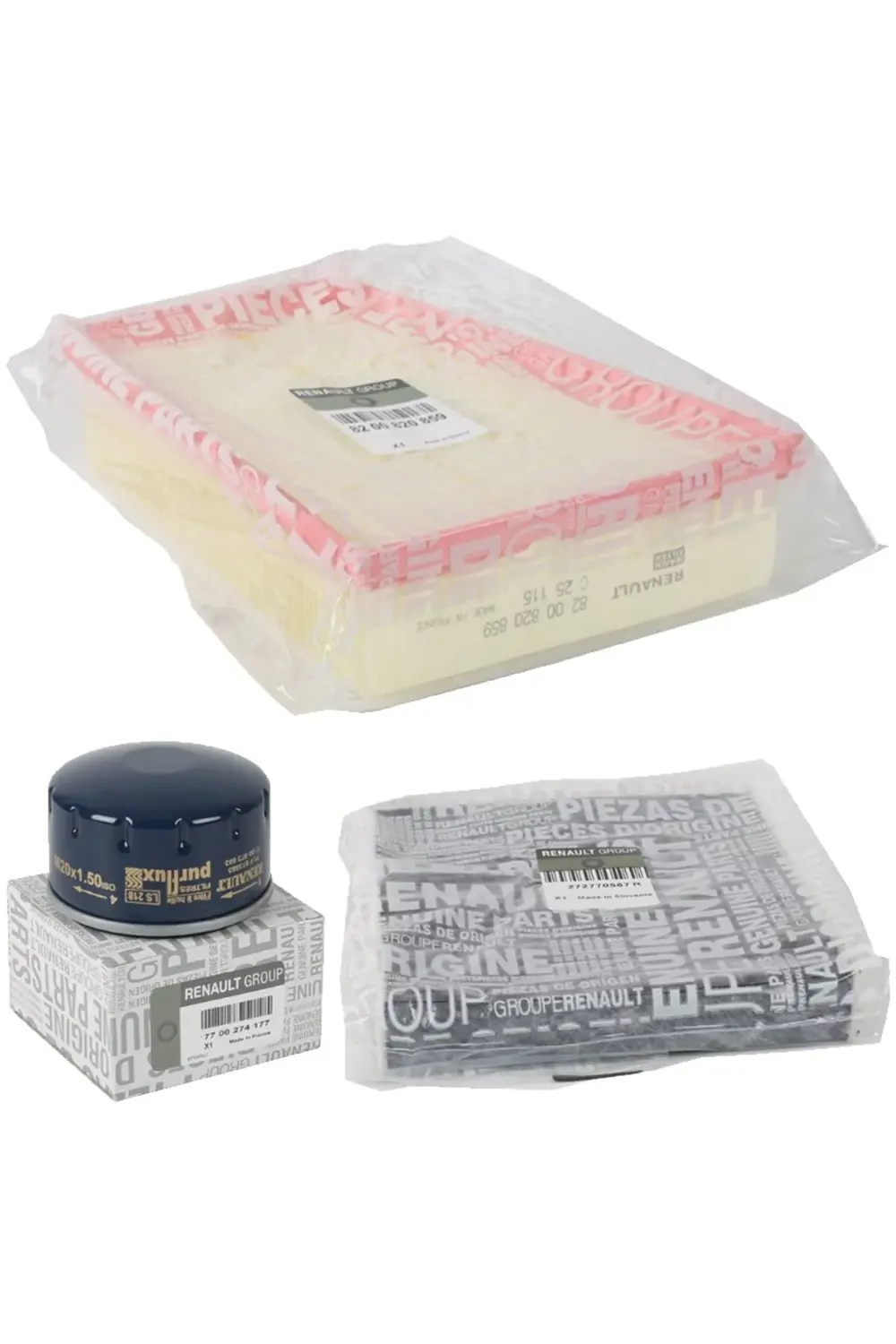 Renault Fluence 1.6 Filtre Seti ( Hava 859 - Yağ 913 - Polen 936