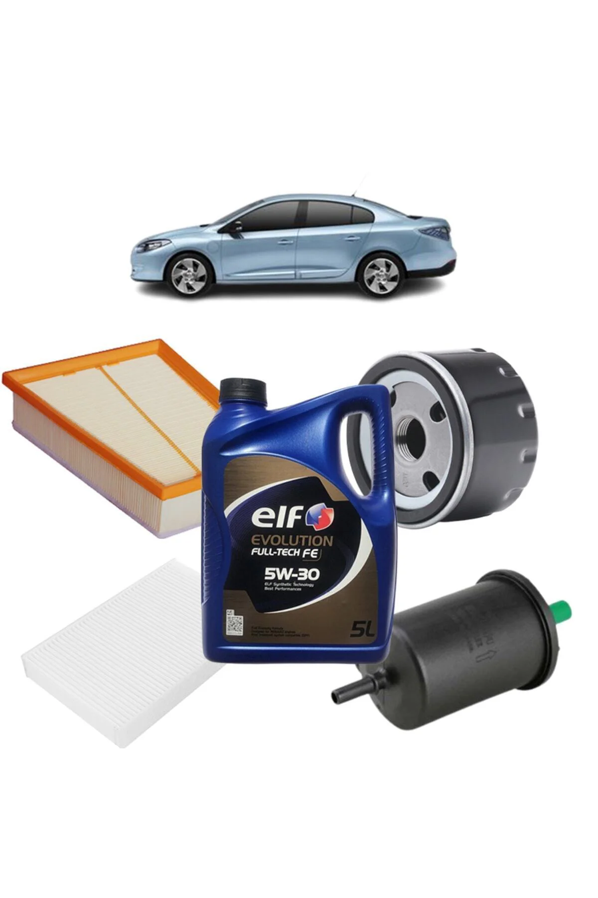 Renault Fluence 4plus Filtre Bakım Seti 1.6 16 Valf Elf Evolution