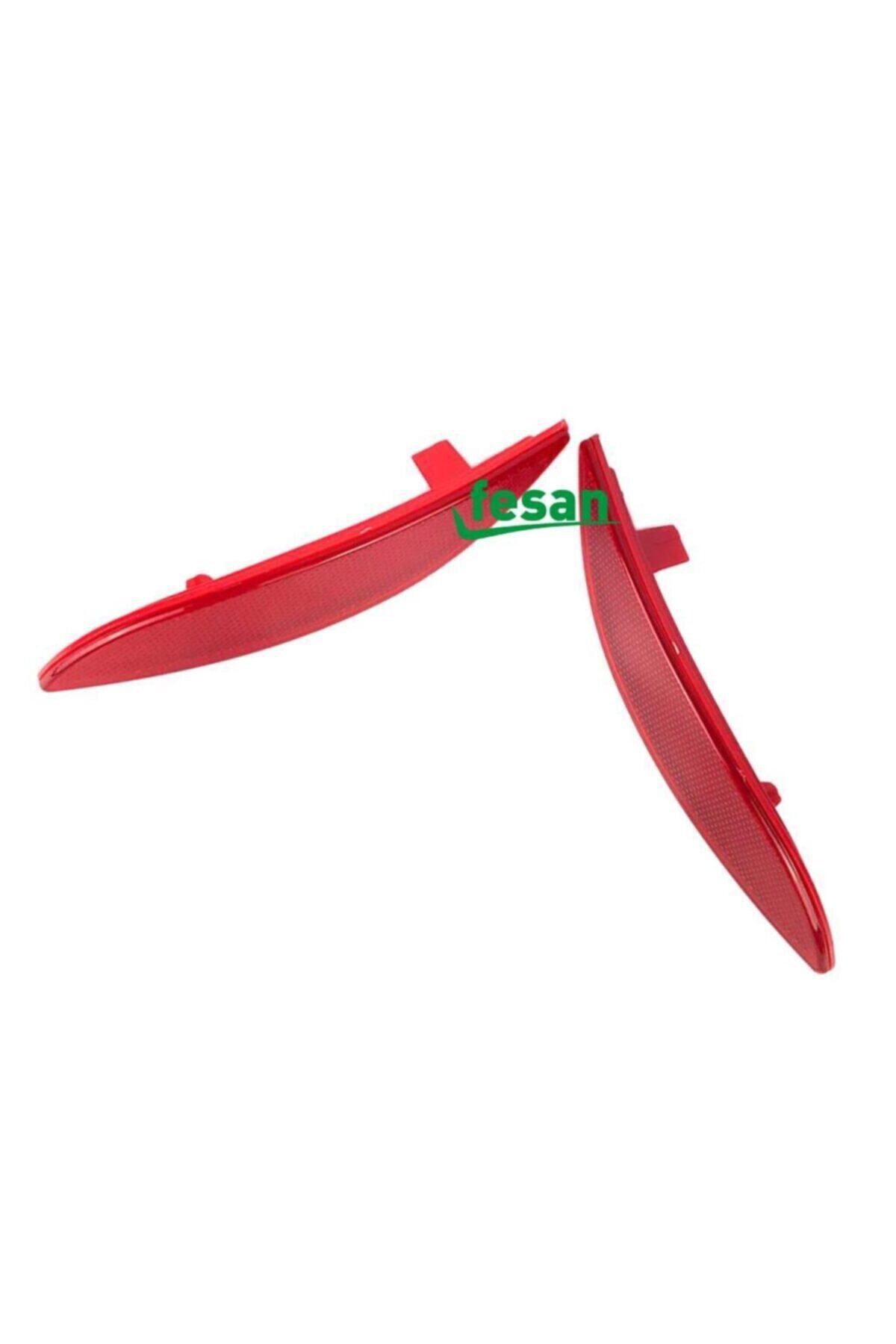 Fesan Renault Fluence Sağ + Sol Arka Tampon Reflektörü Takım 2010--2016