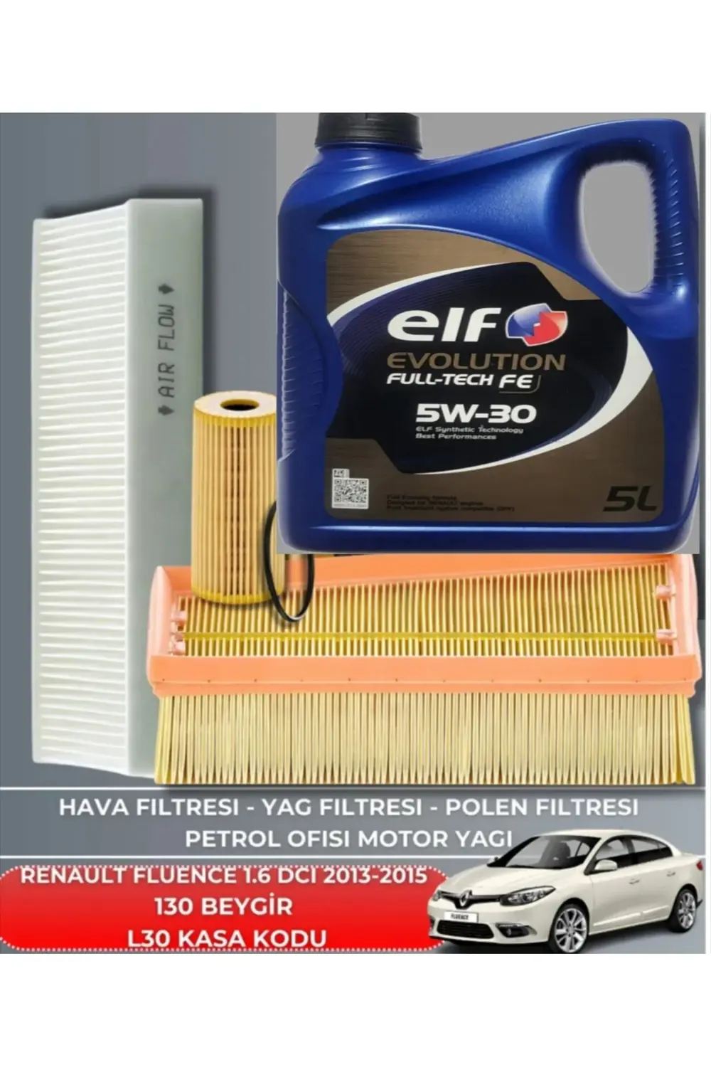RENAULT FLUENCE UYUMLU 1.6 DCI 2013-2014-2015 130 BEYGİR FİLTRE -