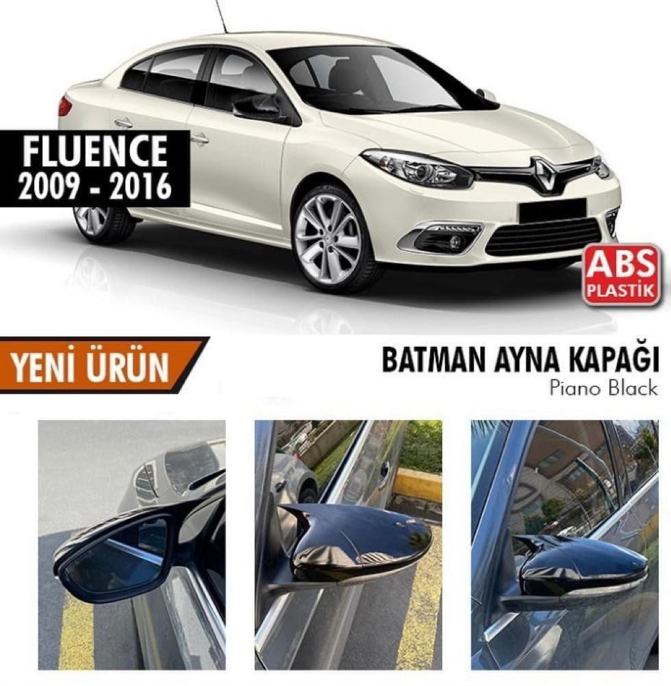 Renault Fluence Uyumlu (2009-2016) Batman Yarasa Ayna Kapağı (Pia