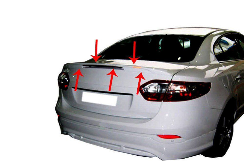 Renault Fluence Uyumlu Sm3 Spoiler Bagaj (Işıklı) Fiber 2010 Ve S