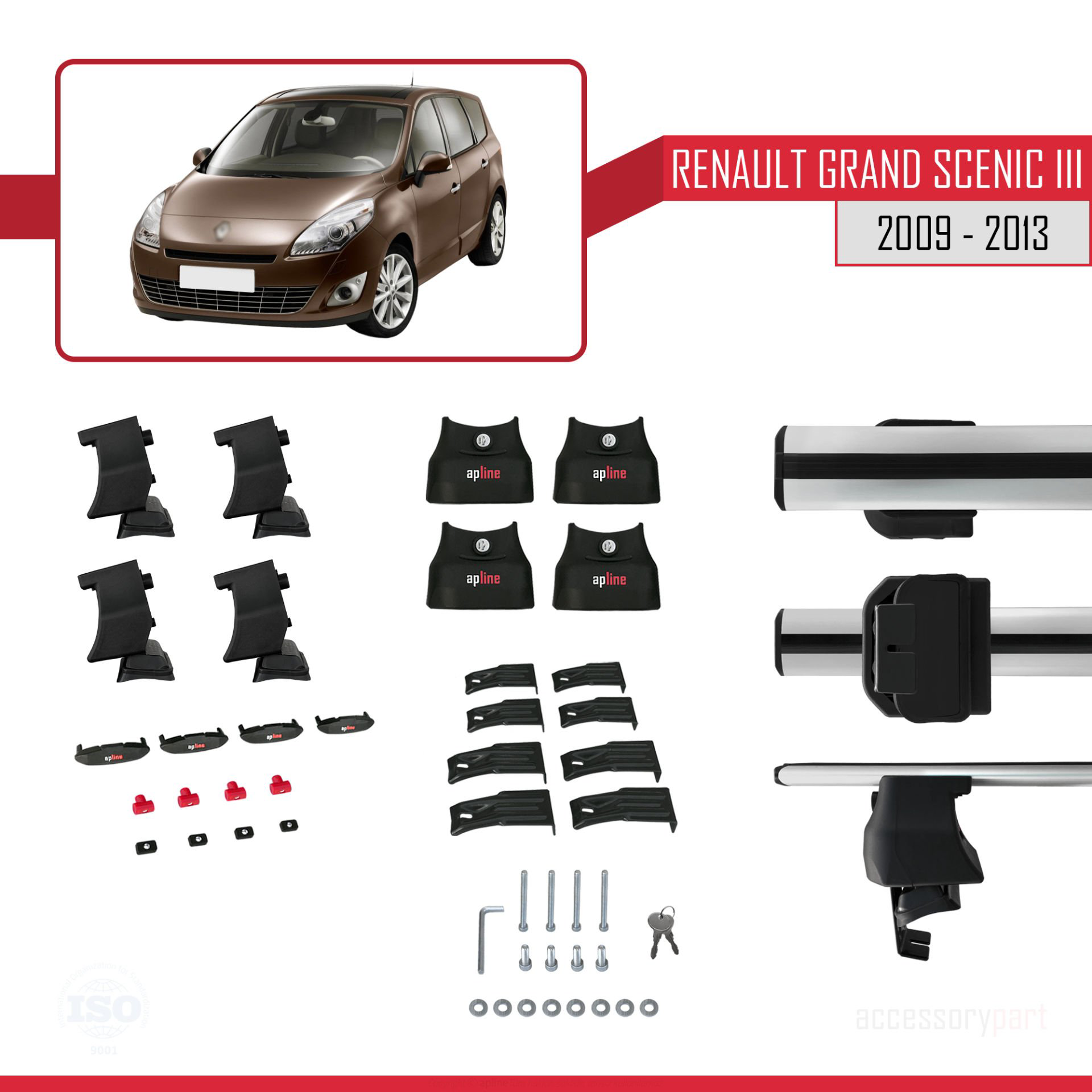 Renault Grand Scenic III  2009-2013 Arası ile uyumlu ACE-4 Ara At