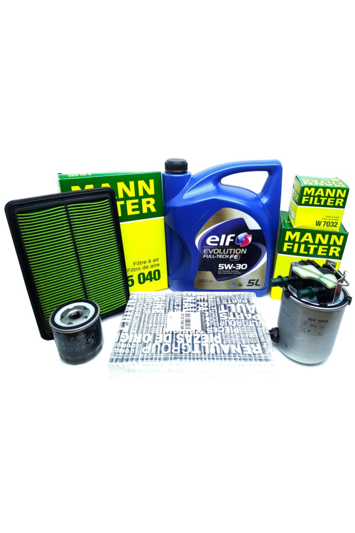 Renault Kadjar 1.5 Dci Yağ Bakım Filtre Seti 2015-2018 Elf + Mann