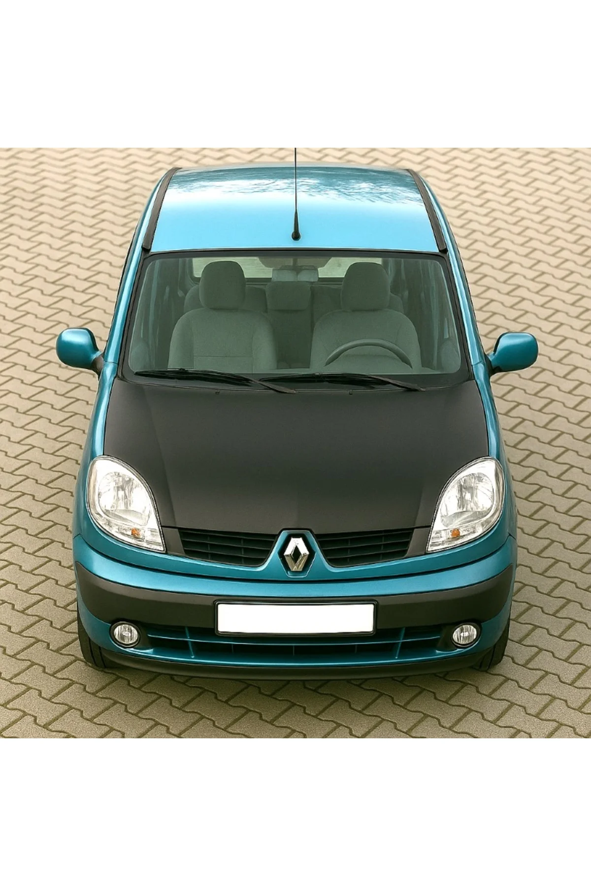 Renault Kangoo (2003–2007) Tam Kaput Koruyucu Suni Deri Maske – Siyah - Görsel 2