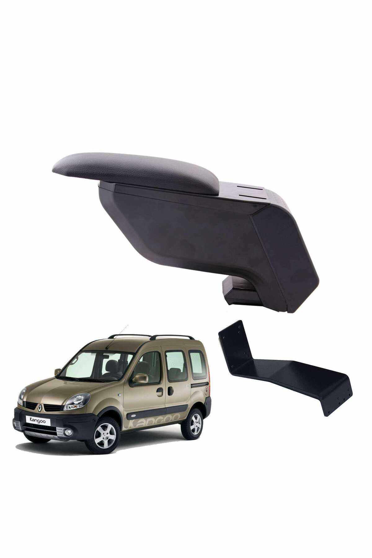 Renault Kangoo 2005 Delmesiz Çelik Ayaklı Siyah Kolçak Kol Dayama