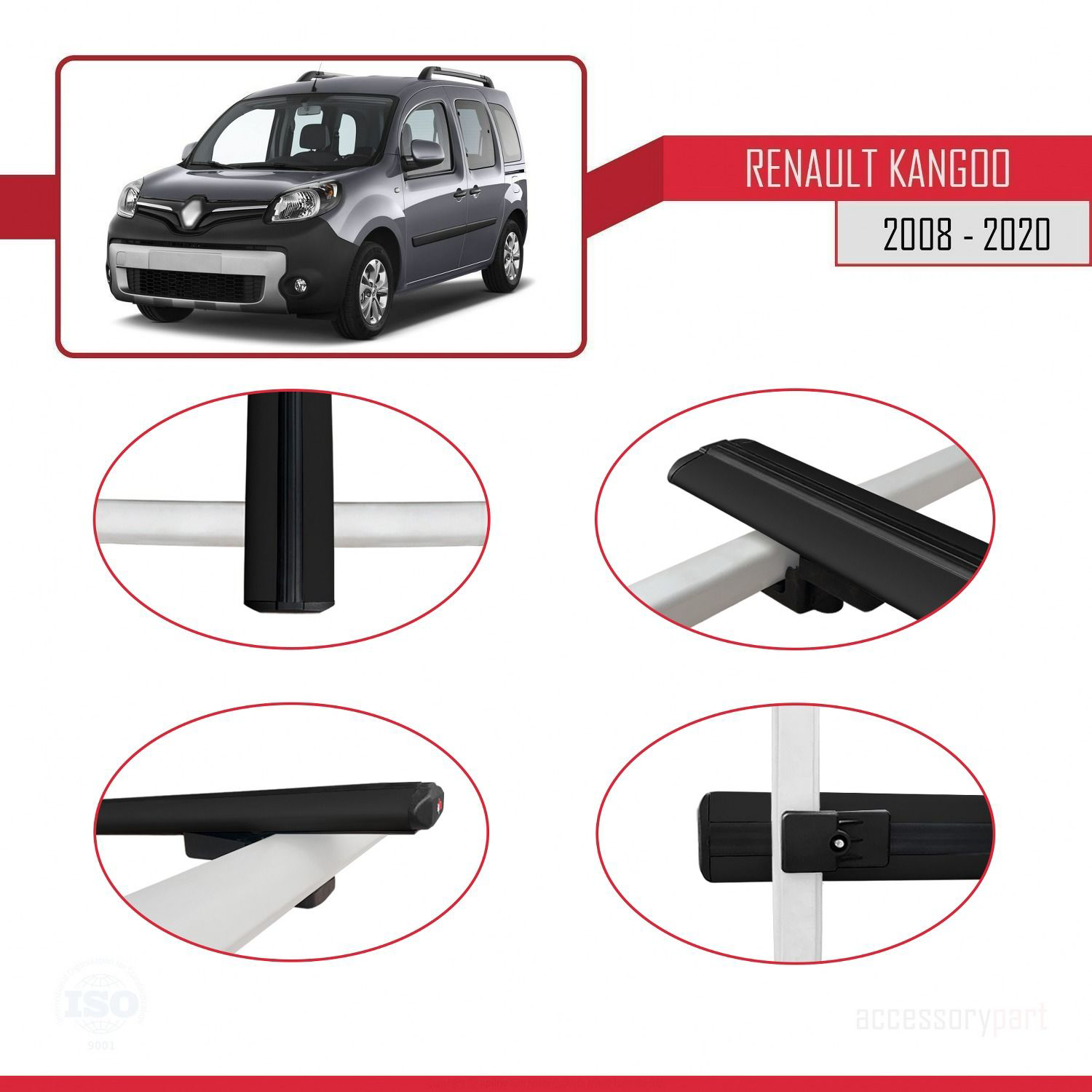 Renault Kangoo 2008-2020 Arası ile uyumlu Basic Model Ara Atkı Ta