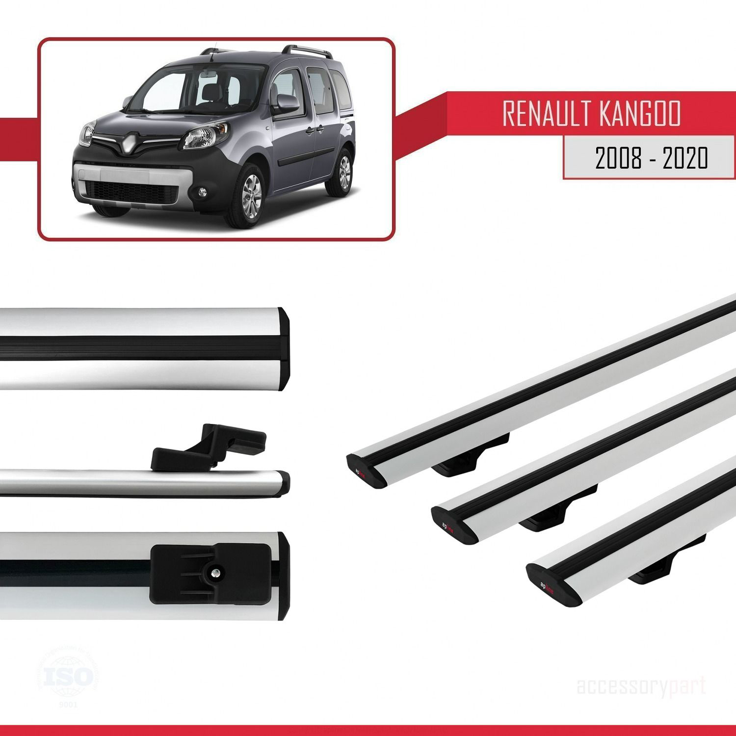 Renault Kangoo 2008-2020 Arası ile uyumlu Basic Model Ara Atkı Ta