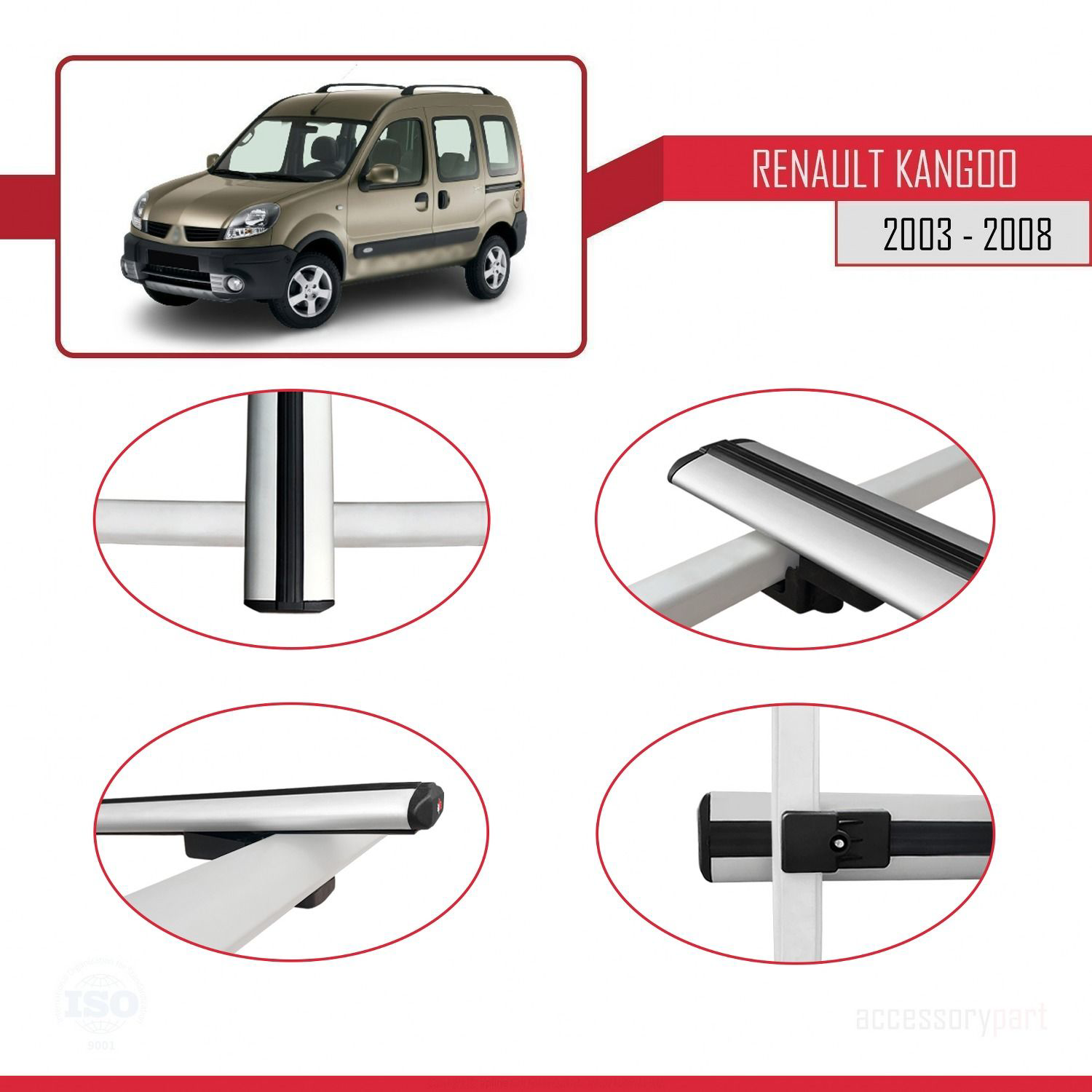 Renault Kangoo 2003-2008 Arası ile uyumlu Basic Model Ara Atkı Ta