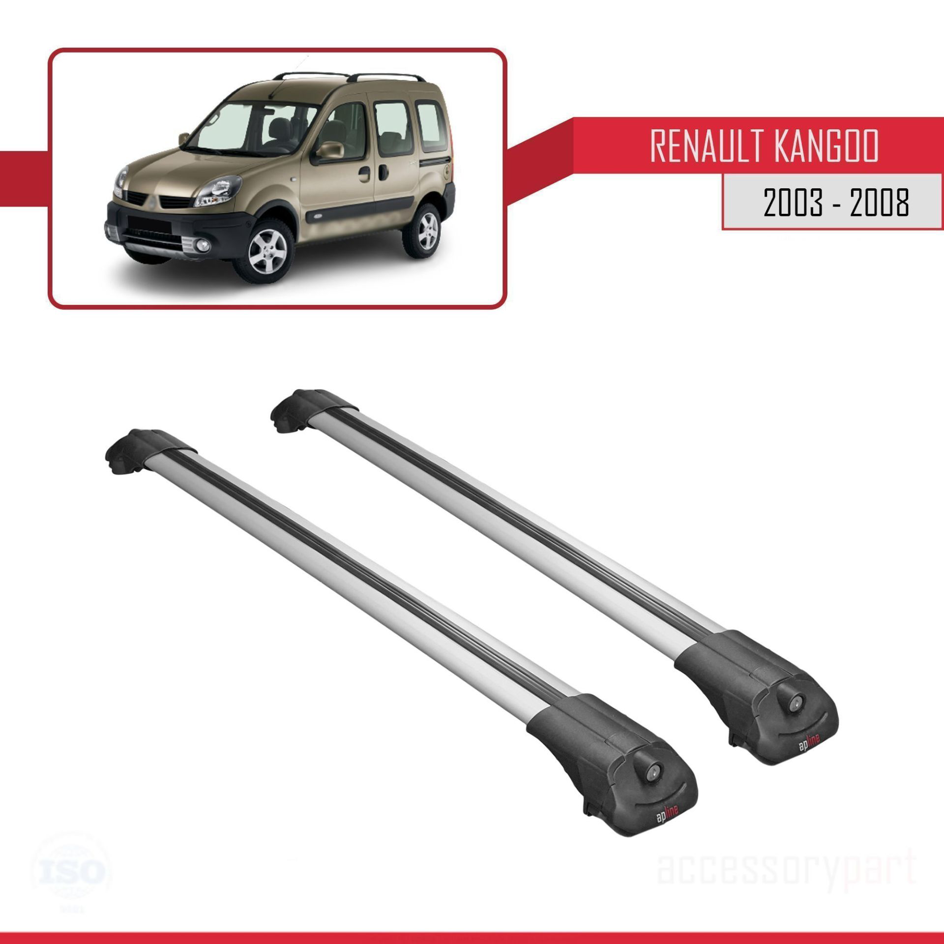 Renault Kangoo 2003-2008 Arası ile uyumlu ACE-1 Ara Atkı Tavan Ba
