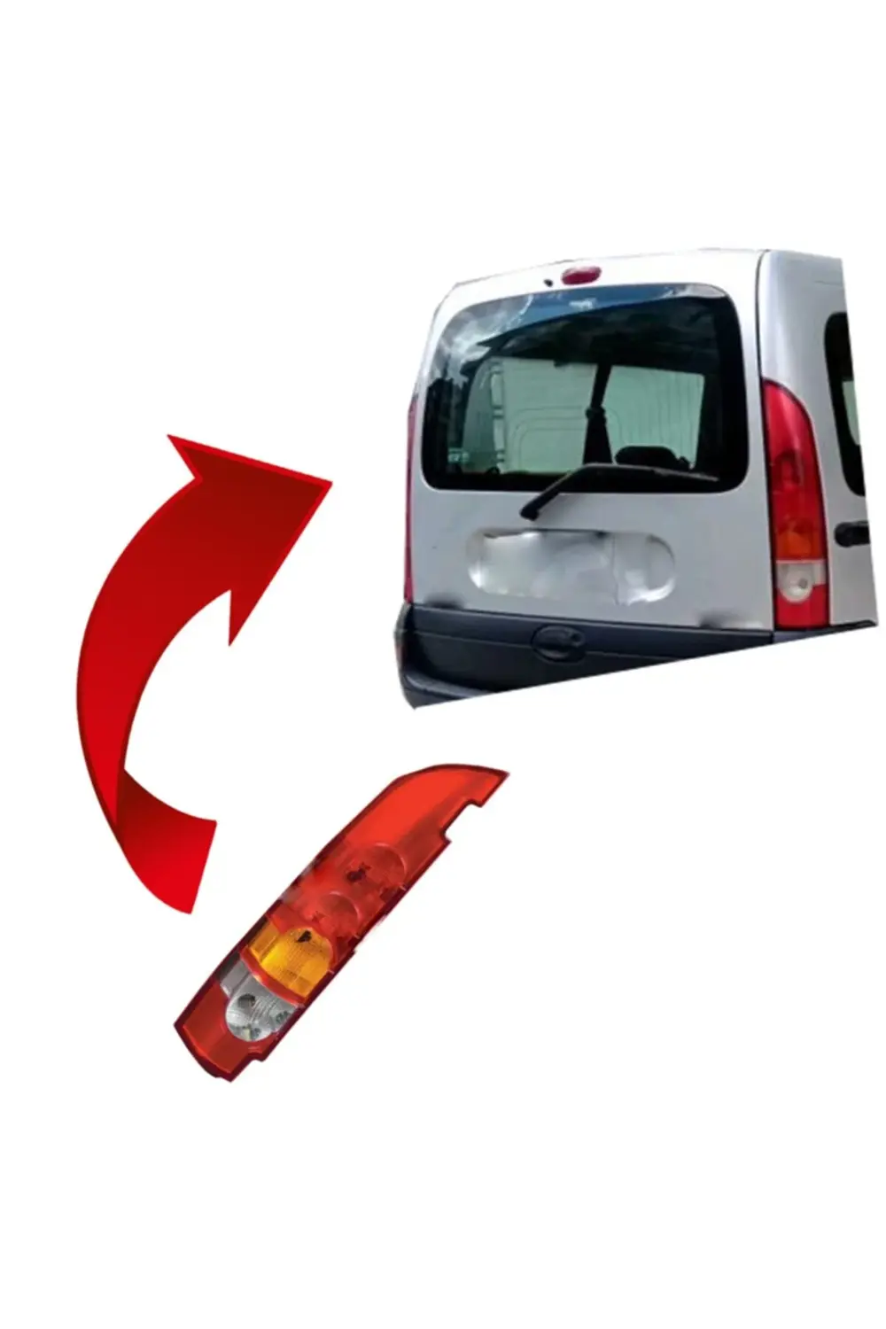 Renault Kangoo Sol Arka Stop Lambası 2003--2007 Yana Açılan Kapı
