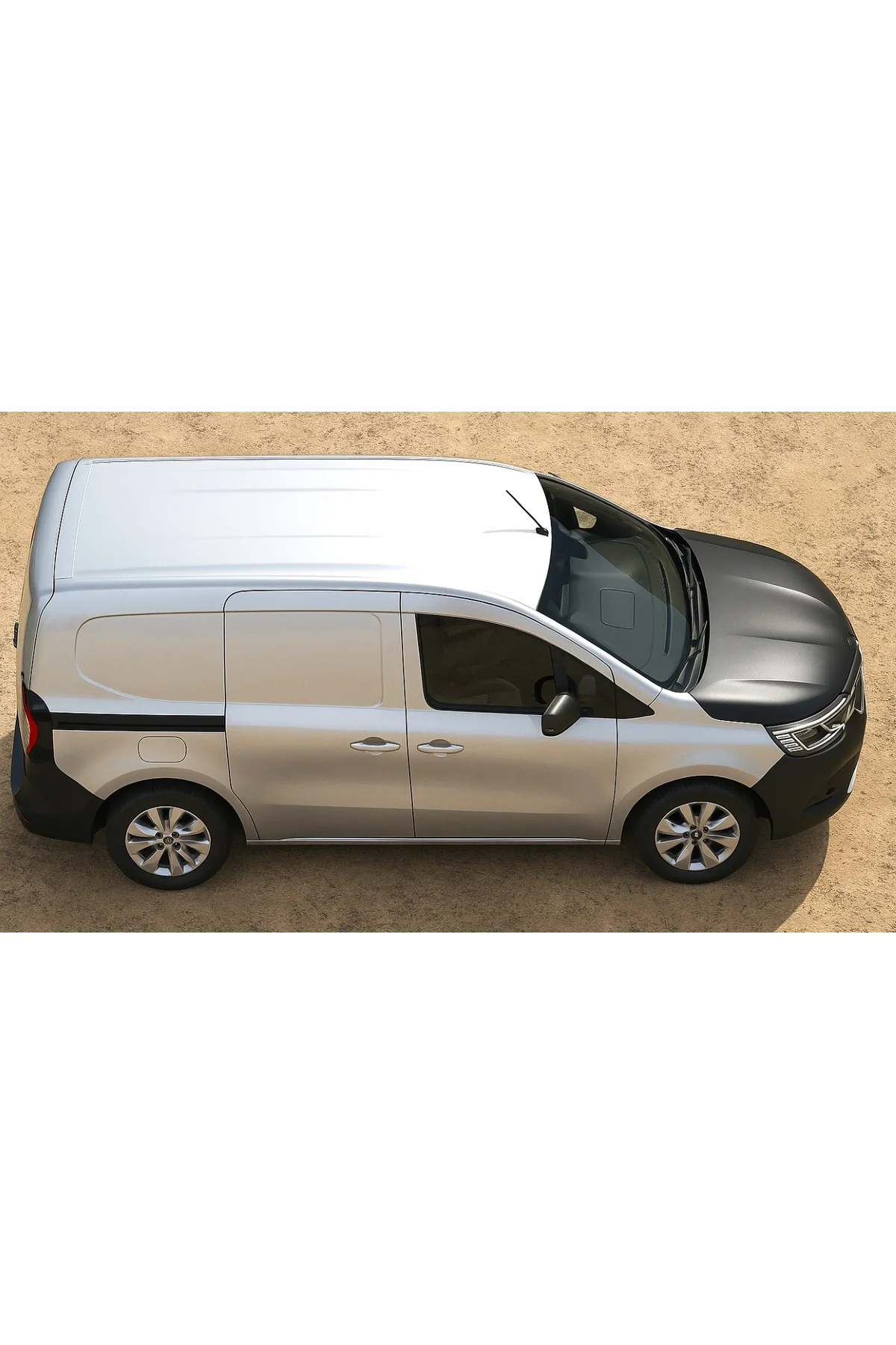 Renault Kangoo Ve Express 2022 Sonrası Kaput Maskesi – Düz Siyah Deri Görünümlü Koruma - Görsel 5