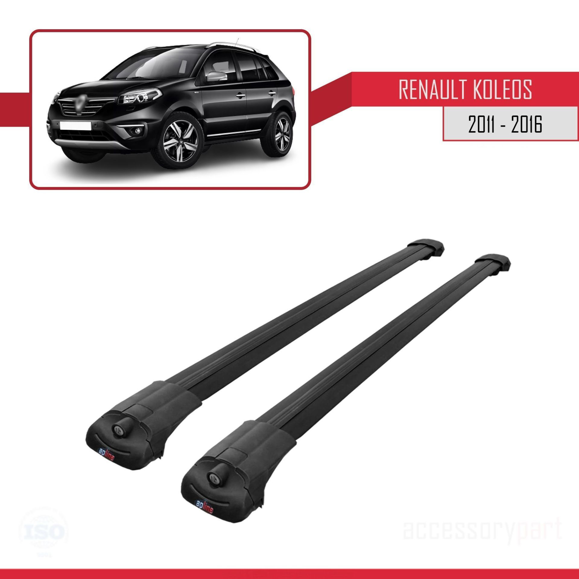 Renault Koleos 2011-2016 Arası ile uyumlu ACE-1 Ara Atkı Tavan Ba