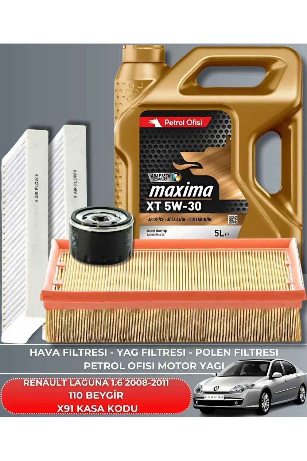 RENAULT LAGUNA 1.6 2008-2009-2010-2011 110 Uyumlu BEYGİR FİLTRE -