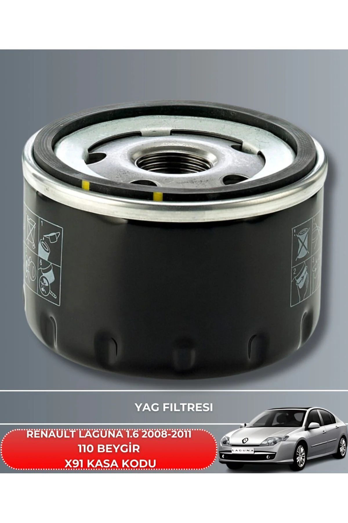 RENAULT LAGUNA 1.6 2008-2011 Hp110 YAĞ BAKIM SETİ