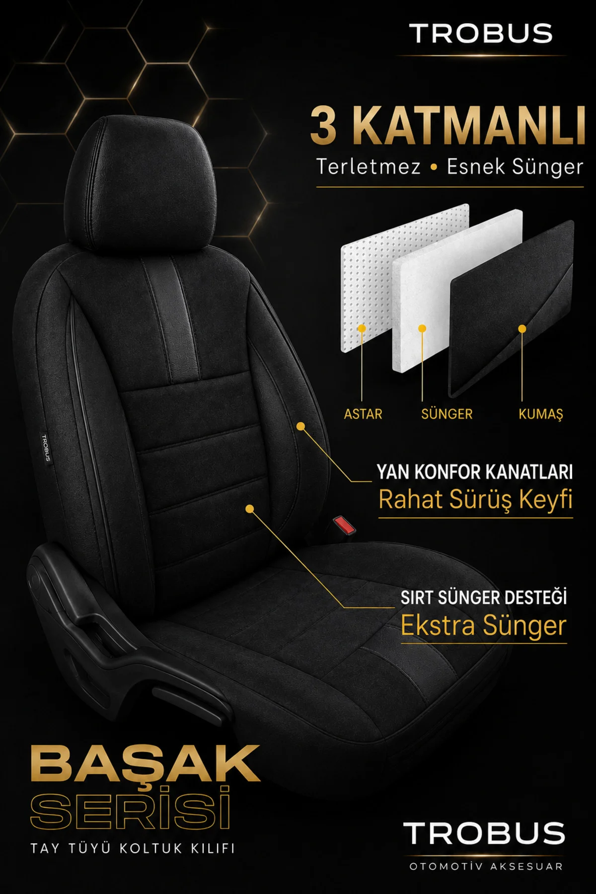 Renault Laguna 2 Oto Koltuk Kılıfı 2004 2005 2006 2007 2008 2009 Siyah Başak Serisi Tay Tüyü Tam Set