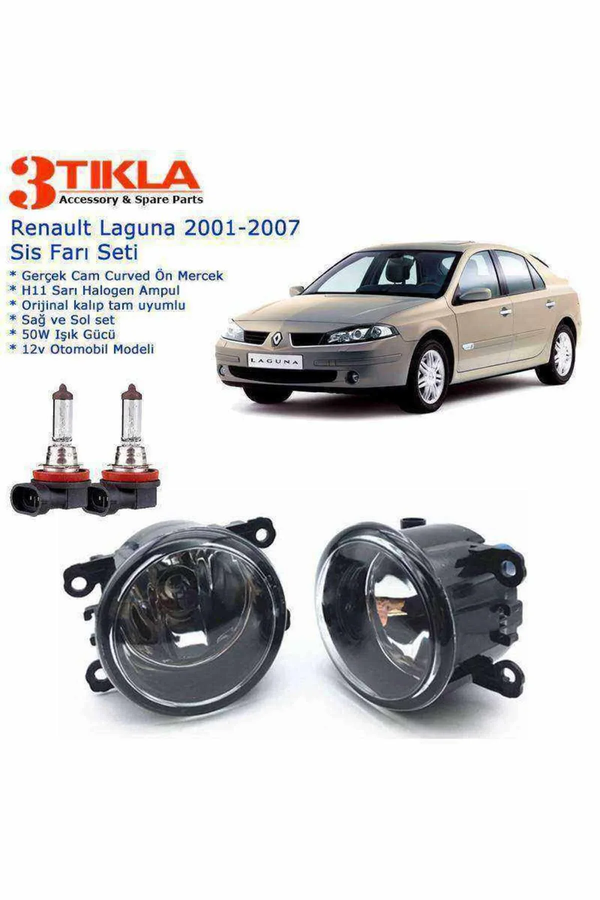 Renault Laguna 2006 Sis Farı Set Oem: 8200074008 Renault Laguna 2006 Sis Farı Set Oem: 8200074008