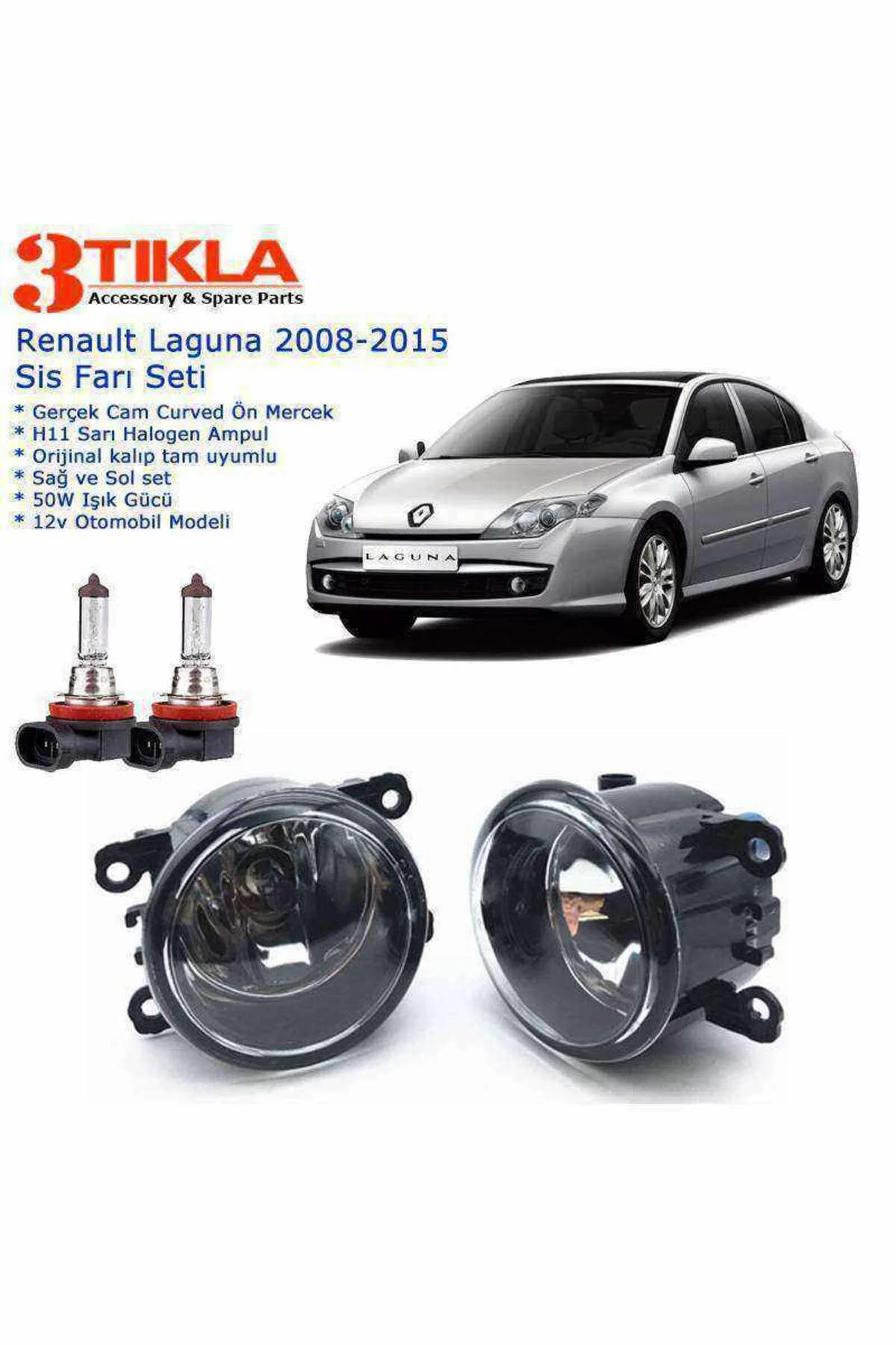 Renault Laguna 2013 Sis Farı Set Oem: 8200074008 Renault Laguna 2013 Sis Farı Set Oem: 8200074008