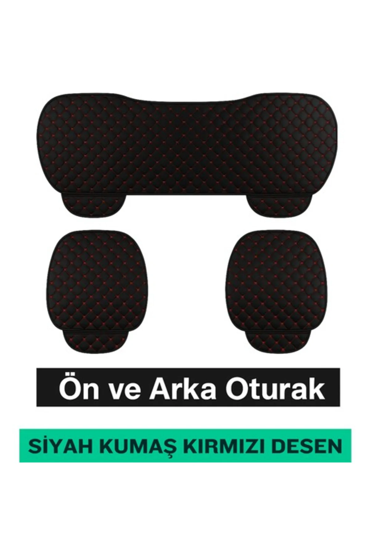 Renault Laguna III 2007-2015 Uyumlu Kapitone Kumaş 3 Parça Oto Koltuk Minderi Siyah - Kırmızı Fiyatı, Yorumları ve Özellikleri