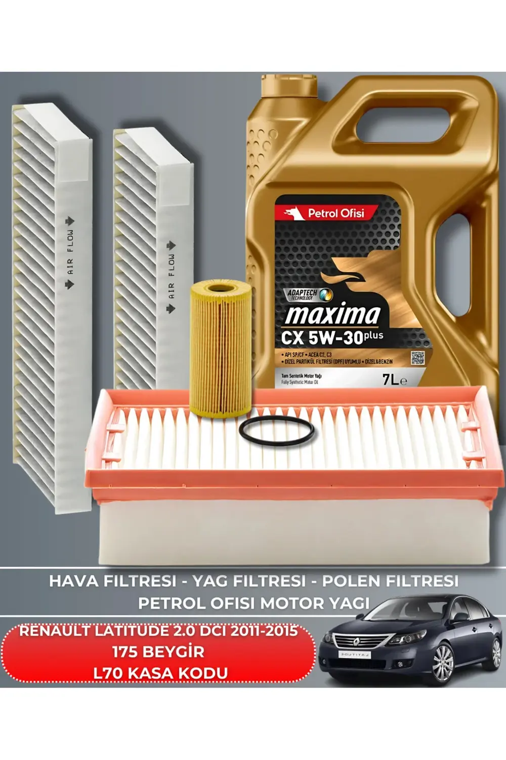 RENAULT LATITUDE 2.0 DCI 2011-2015 175 BEYGİR FİLTRE - YAĞ BAKIM