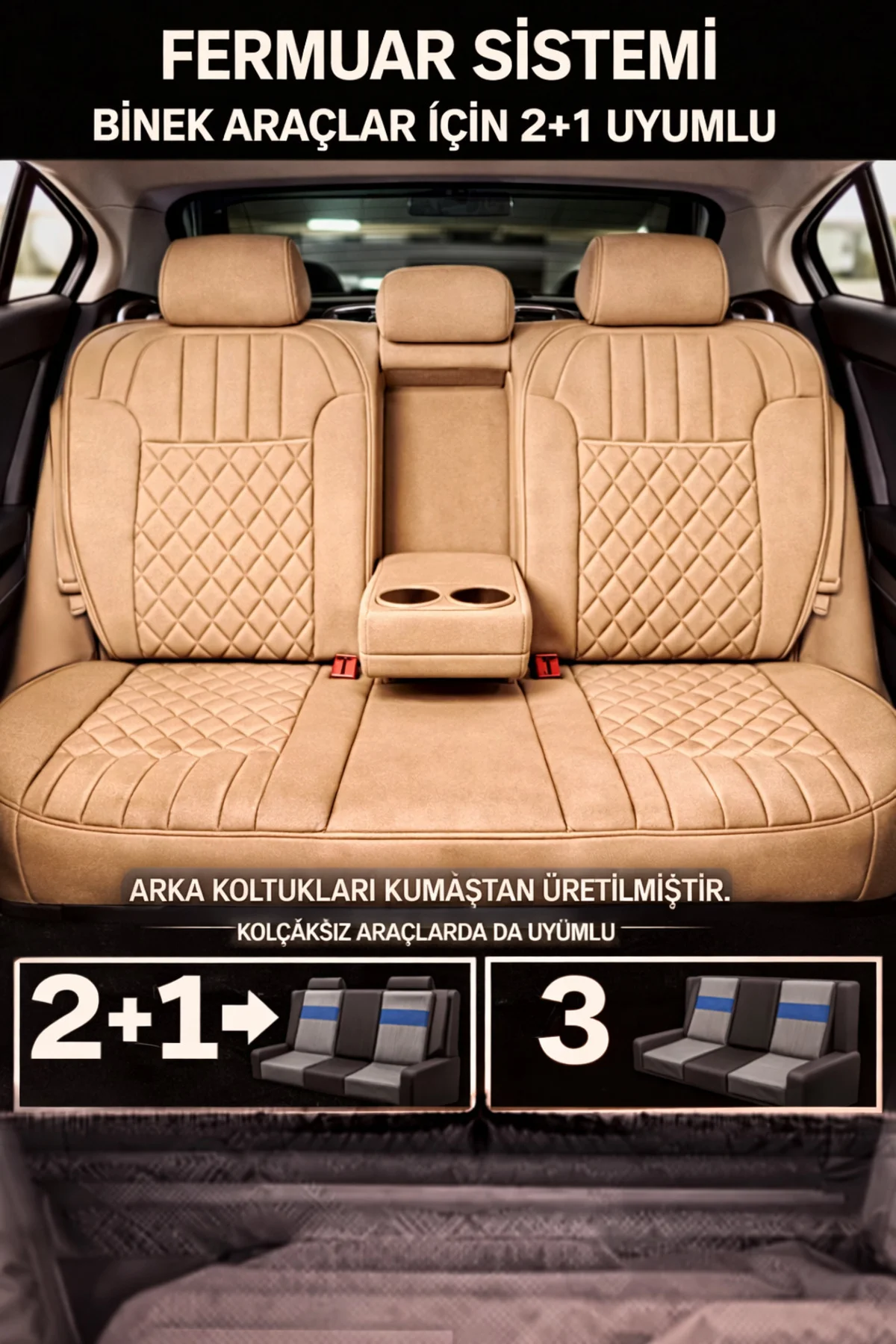 Renault LATITUDE 2012 Uyumlu Zerafet 5 Parça Ortopedik Oto Koltuk Minderi Terletmez Kaymaz Taban Bej Fiyatı, Yorumları ve Özellikleri