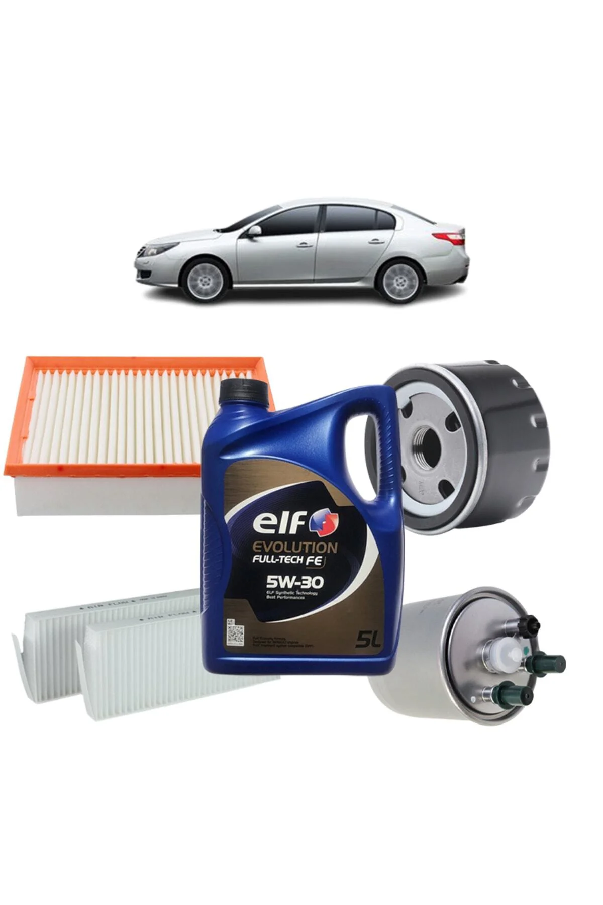 Renault Latitude 4plus Filtre Bakım Seti 1.5 Dci Elf Evolution Ya