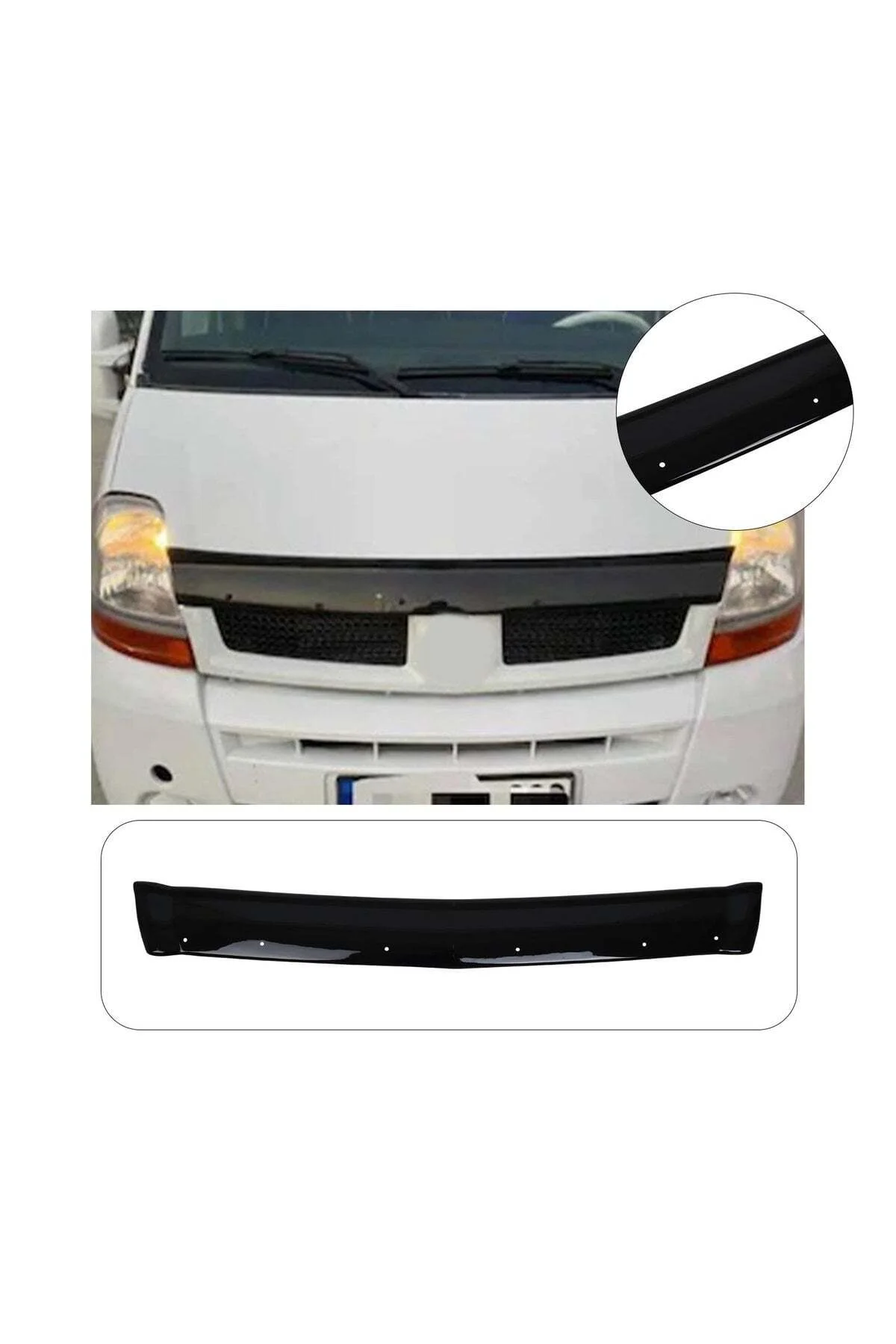 Renault Master 2000-2010 Uyumlu Kaput Rüzgarlığı Ön Kaput Koruma ABS Parlak Siyah Renault Master 2000-2010 Uyumlu Kaput Rüzgarlığı Ön Kaput Koruma ABS Parlak Siyah