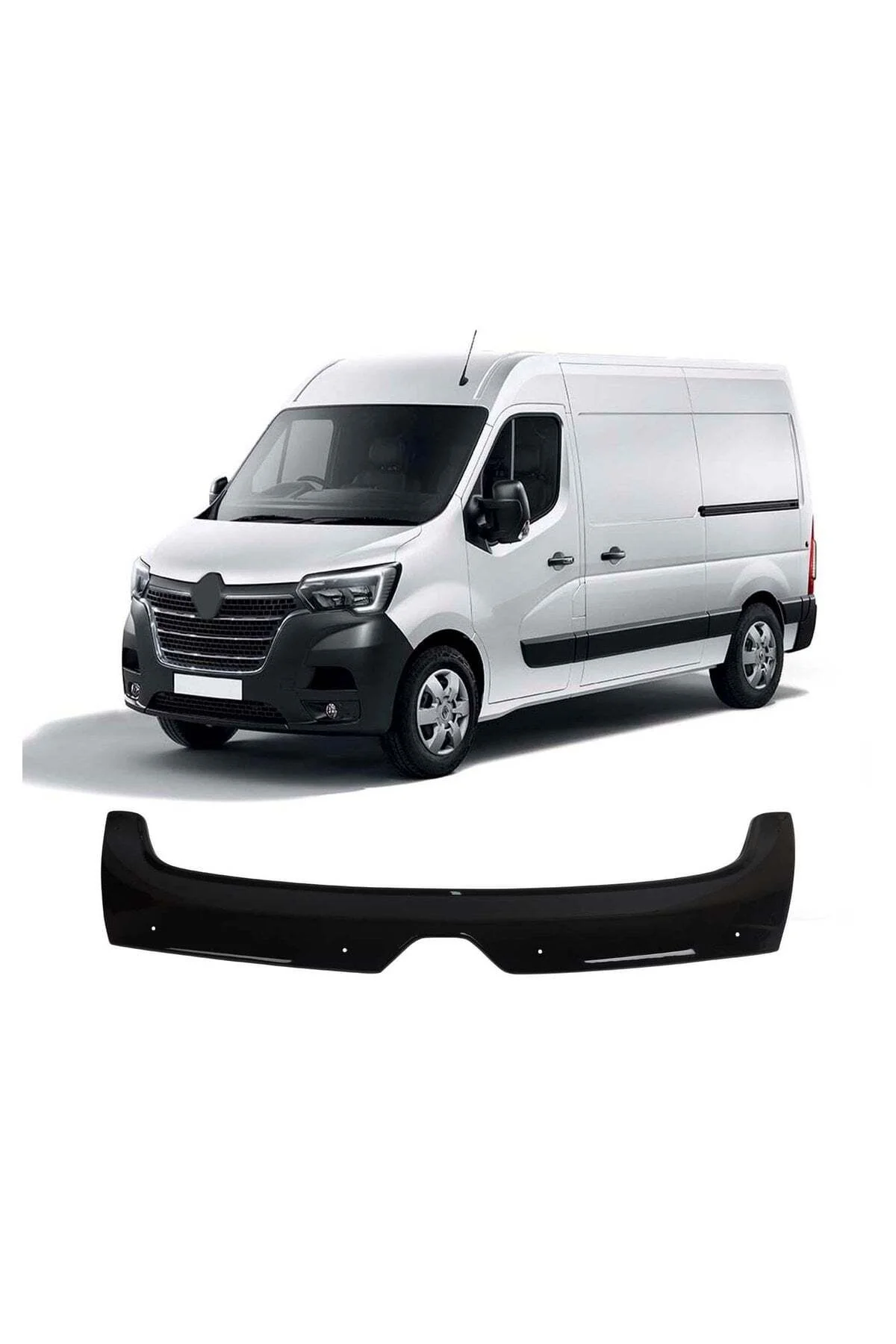 Renault Master 2014 ve Sonrası Uyumlu Kaput Rüzgarlığı Ön Kaput Koruma ABS Parlak Siyah Renault Master 2014 ve Sonrası Uyumlu Kaput Rüzgarlığı Ön Kaput Koruma ABS Parlak Siyah